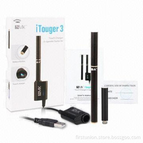 Electronic Cigarette Starter Kits, Up to 250 Puffs and 2-piece Cartomizers, OEM/ODM Orders Welcomed